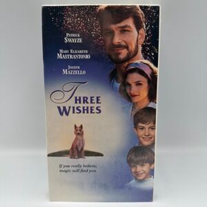 Three Wishes VHS 1995 Patrick Swayze New Sealed HBO Rysher Fantasy Drama Movie